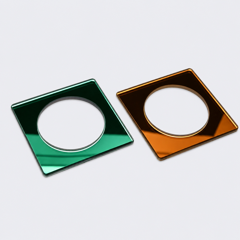 Mirror-Coated Colored Glass Panel